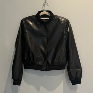 Elegant Black Women's Bomber Jacket